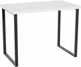Loft íróasztal fém lábakkal, 120x60, fehér