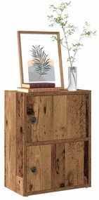 antik fa színű szerelt fa könyvespolc 40x24x52 cm
