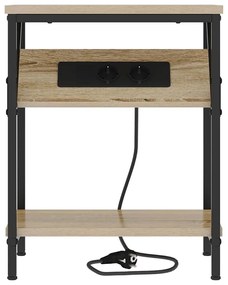 Éjjeli Szekrények 2 pcs sonoma tölgy 38 x 30 x 48 cm Faanyag