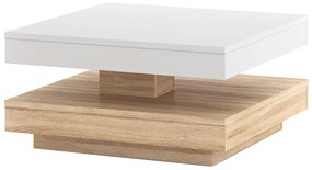 TIMO dohányzóasztal fehér/sonoma tölgy