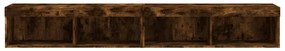 2 db füstös tölgy színű TV-szekrény LED-ekkel 100 x 30 x 30 cm