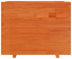 viaszbarna tömör fenyőfa kerti virágláda 90x40x72,5 cm