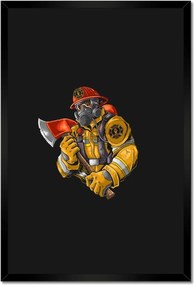 Poszterek keretben 40x60 Tűzoltó overálban