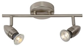 Lucide 13955/10/12 - LED Spotlámpa CARO-LED 2xGU10/5W/230V króm