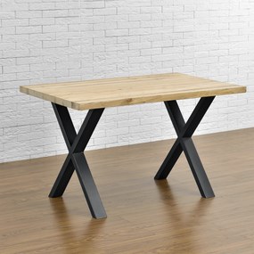 [en.casa] Asztalláb X alakú szett 2 db 59 x 72 cm fekete