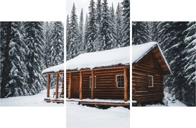 Kép - Hóval borított kunyhó (90x60 cm)