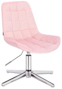 HR590CROSS Rózsaszín modern velúr szék