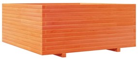 viaszbarna tömör fenyőfa kerti virágtartó 110 x 110 x 49,5 cm