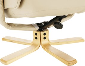 Állítható pihenő fotel, bézs, EDDIE