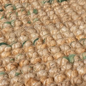 Zöld-natúr színű kétoldalas kézi szövésű juta szőnyeg 120x170 cm Jute Boucle Green – Flair Rugs
