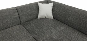 Ülőgarnitúra, fehér/szürke melír, jobbos, MINERVA