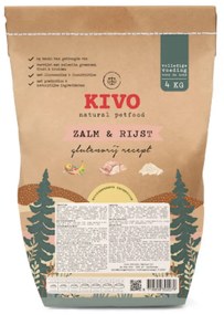 KIVO – Hidegen sajtolt Gabonamentes Száraztáp – Lazac &amp; Rizs 4kg