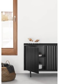 Fekete alacsony komód 211x80 cm Sierra – Teulat