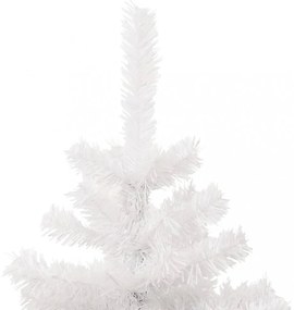 fehér PVC kivilágított kacskaringós karácsonyfa kaspóval 120 cm