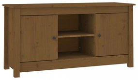 mézbarna tömör fenyőfa TV-szekrény 103 x 36,5 x 52 cm