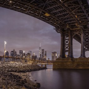 Poszter 70x70cm Manhattan híd és New York panoráma 2, Assaf Frank