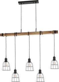 Italux loft vintage függeszték ponte fekete itxpnd-4290-5-l