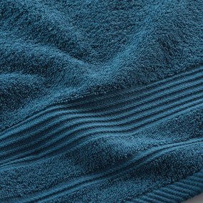 Sötétkék frottír pamut törölköző 50x90 cm Tendresse – douceur d'intérieur