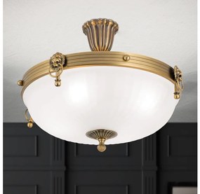 Orion DL 7-523/43 - Felületre szerelhető csillár ROCCA 4xE27/60W/230V átm. 43 cm bronz/fehér