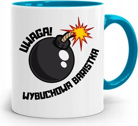 Barista Kávézó Bögre Kék nyomott mintával