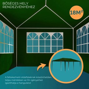 NEAPOL rendezvénysátor, 3x6m, zöld Jurhan