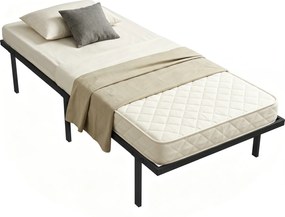 HOMCOM fém ágykeret tárolóval, 90×200 cm, 14 cm alul, csendes és stabil – Aosom