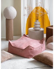 Rózsaszín kordbársony gyerek babzsákfotel Square – Wigiwama