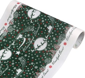 Karácsonyi Futófelület Karácsonyi Éj Zöld 40cm 5m