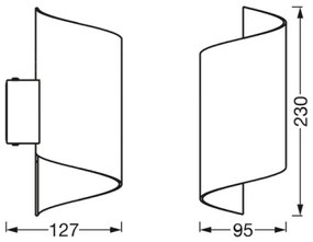 Ledvance - LED Dimmelhető fali lámpa SMART+ TWIST LED/12W/230V Wi-Fi