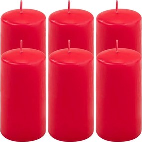Gyertya készlet 11,5 cm Ø 6 cm 6 db piros