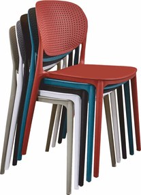 Rakásolható szék, fehér, FEDRA NEW