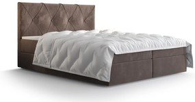 Franciaágy  Boxspring 180 cm Athena (barna) (matraccal és tárolóhellyel). 1046376