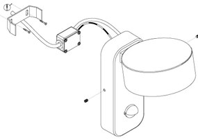 Eglo 98738 - LED kültéri fali lámpa érzékelővel PALOSCO LED / 6W / 230V IP44