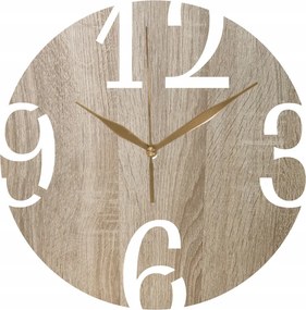 Dekoratív falióra konyhába nappaliba sonoma tölgy 35 cm