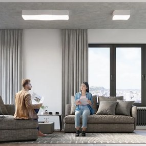 Sollux SL.1055 - Mennyezeti lámpa SQUARE 6xE27/60W/230V fehér