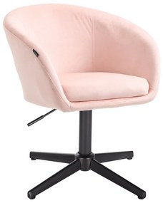 HR8326CROSS Rózsaszín modern velúr szék fekete lábbal