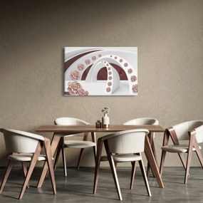 Kép - 3D ívek virágokkal (90x60 cm)