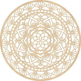 Elegáns, fából készült mandala, az élet virága - AFORDI