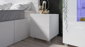 Éjjeliszekrény Brenali BR06 (fehér + fényes fehér). 1053838
