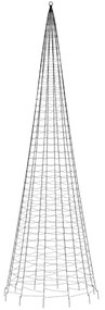 meleg fehér LED karácsonyfa zászlórúdra 1534 LED 500 cm