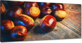 Vászonkép 120x60 Dió a deszkán Bronz