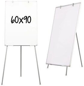 ProCart Mágneses flipchart tábla 60 x 90 cm, teleszkópos állvány 90-160 cm, papírcsipesz és tálcával kiegészítve