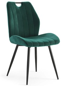 MAZZONI EXPORT ARNO Zöld (Bluvel 78 szövet) - MODERN KÁRPITOZOTT ÉTKEZŐSZÉK NAPPALIBA/ÉTKEZŐBE VELVET FOGANTYÚVAL