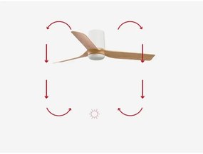 FARO 33833 - Mennyezeti ventilátor MINI PUNT TUB S barna/fehér átm. 90 cm + távirányító