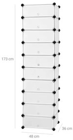 BOXIFY moduláris polcrendszer fiókokkal, fehér