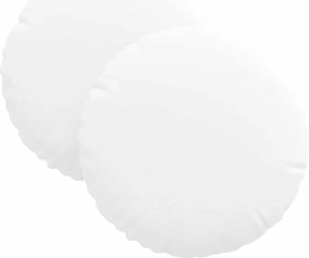 vidaXL Ülőpárnák 2 pcs Fehér Ø30 x 13 cm szövet