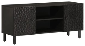 fekete tömör mangófa TV-szekrény 105 x 33 x 46 cm