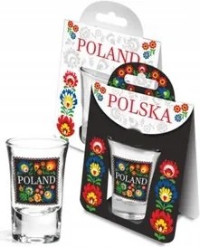 Folk Pohár 35 ml Lengyel Négyzet Alakú Kedves Ajándék Honfitársnak És Minden Ínyencnek