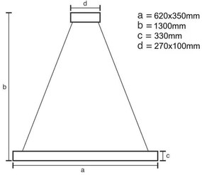 LED állítható fényerejű kristály csillár kábellel LED/70W/230V + DO