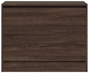 barna tölgyszínű szerelt fa cipőszekrény 80 x 34 x 63 cm